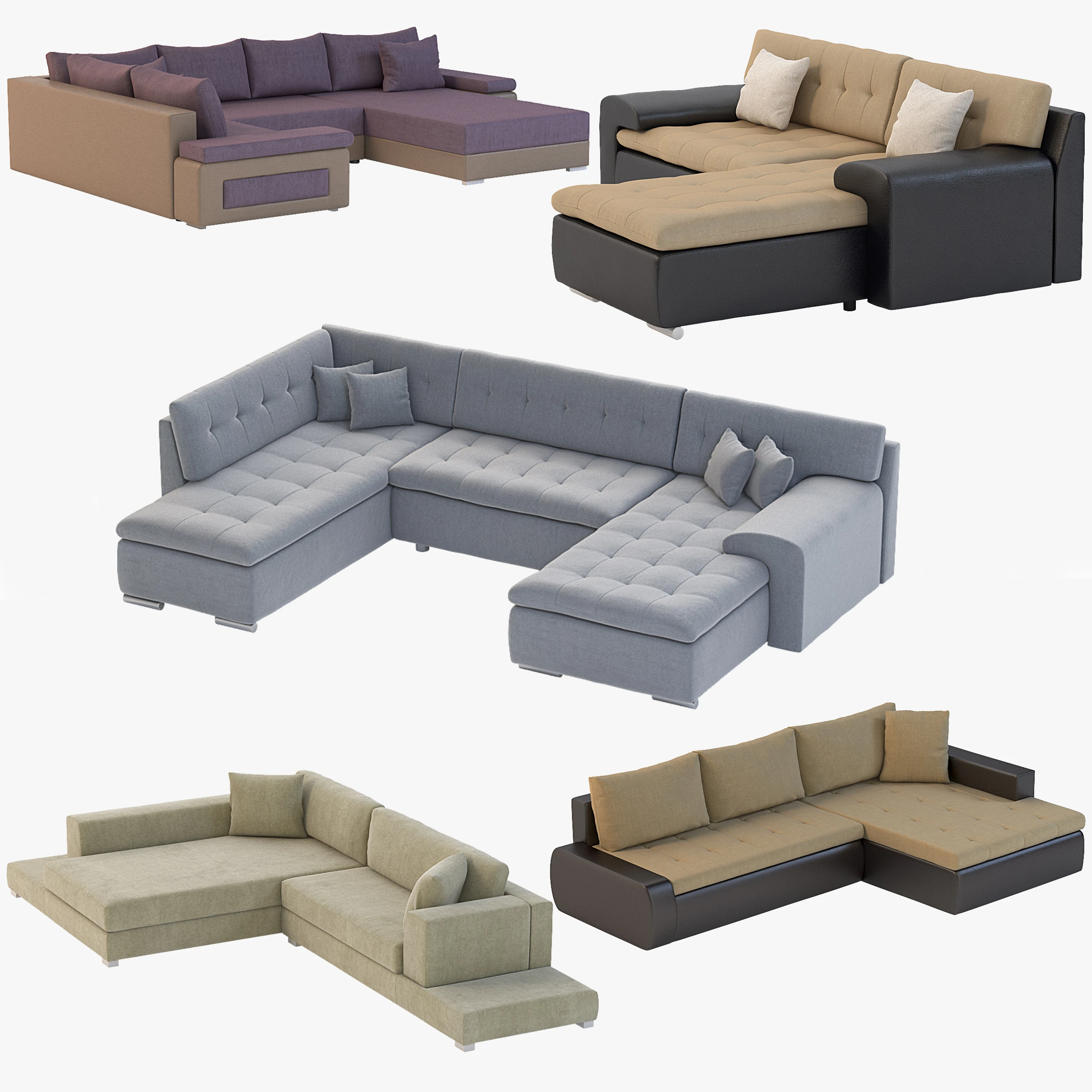 Bella Italia Sofa Collection 01 3D Model_01